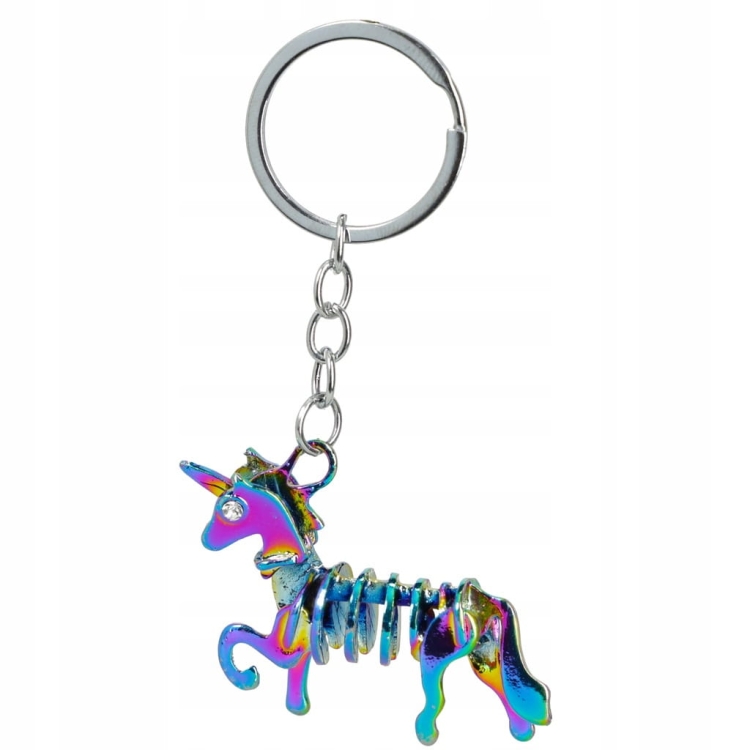 Breloczek do kluczy zawieszka pegaz jednorożec szkielet kolorowy prezent